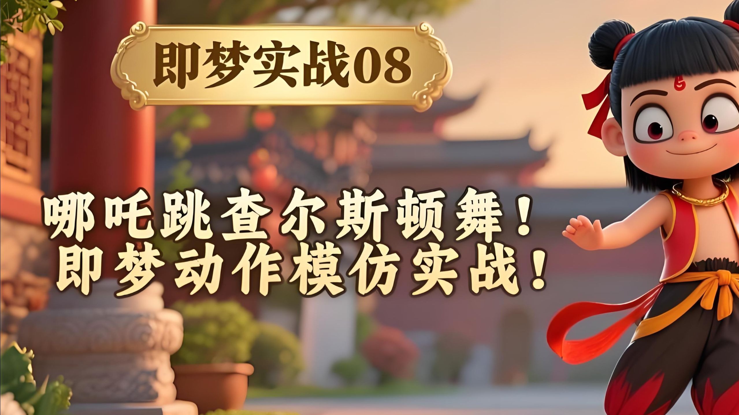 哪吒跳查尔斯顿舞！即梦动作模仿实战！ 